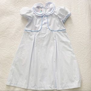 Shrimp and Grits size 8 • White and Baby Blue Dress